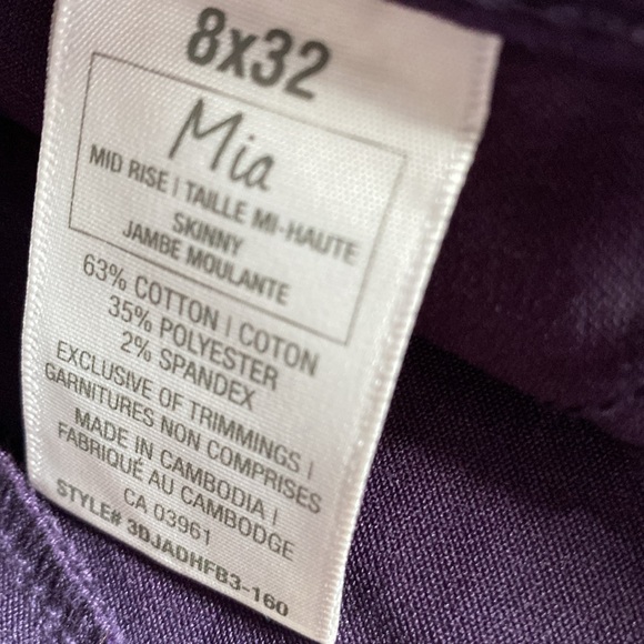 DENVER HAYES Skinny ‘Mia’ Purple Jeggings Size 8 - Picture 3 of 8